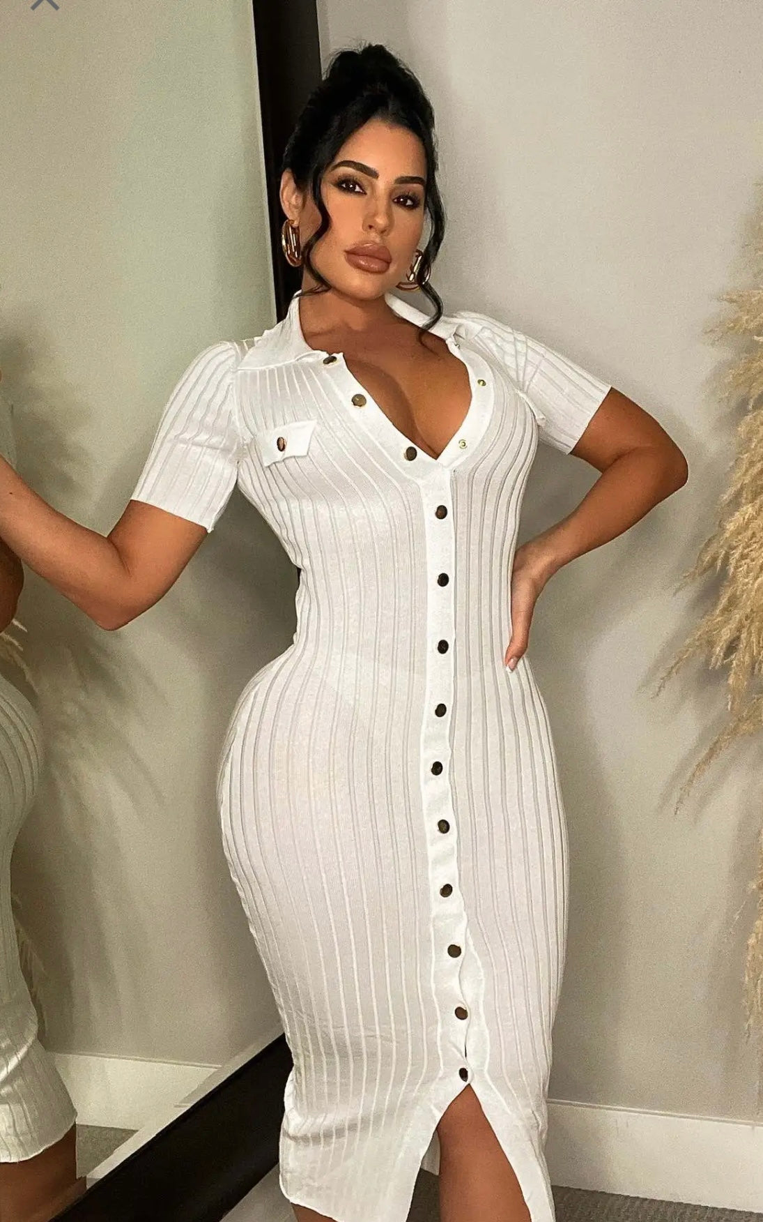 Knee Length Body Con Dress
