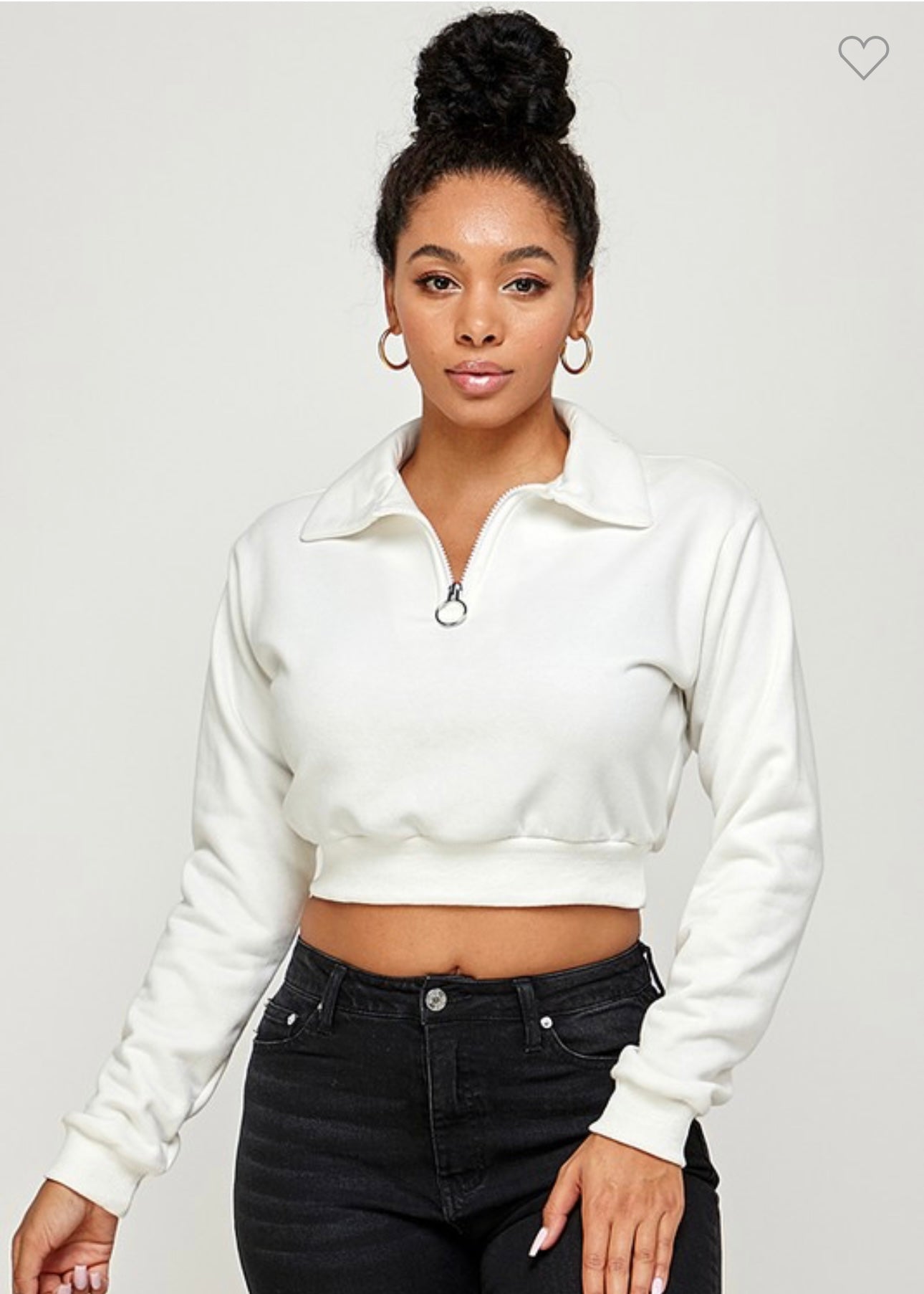 Long Sleeved Cropped Jogger Top
