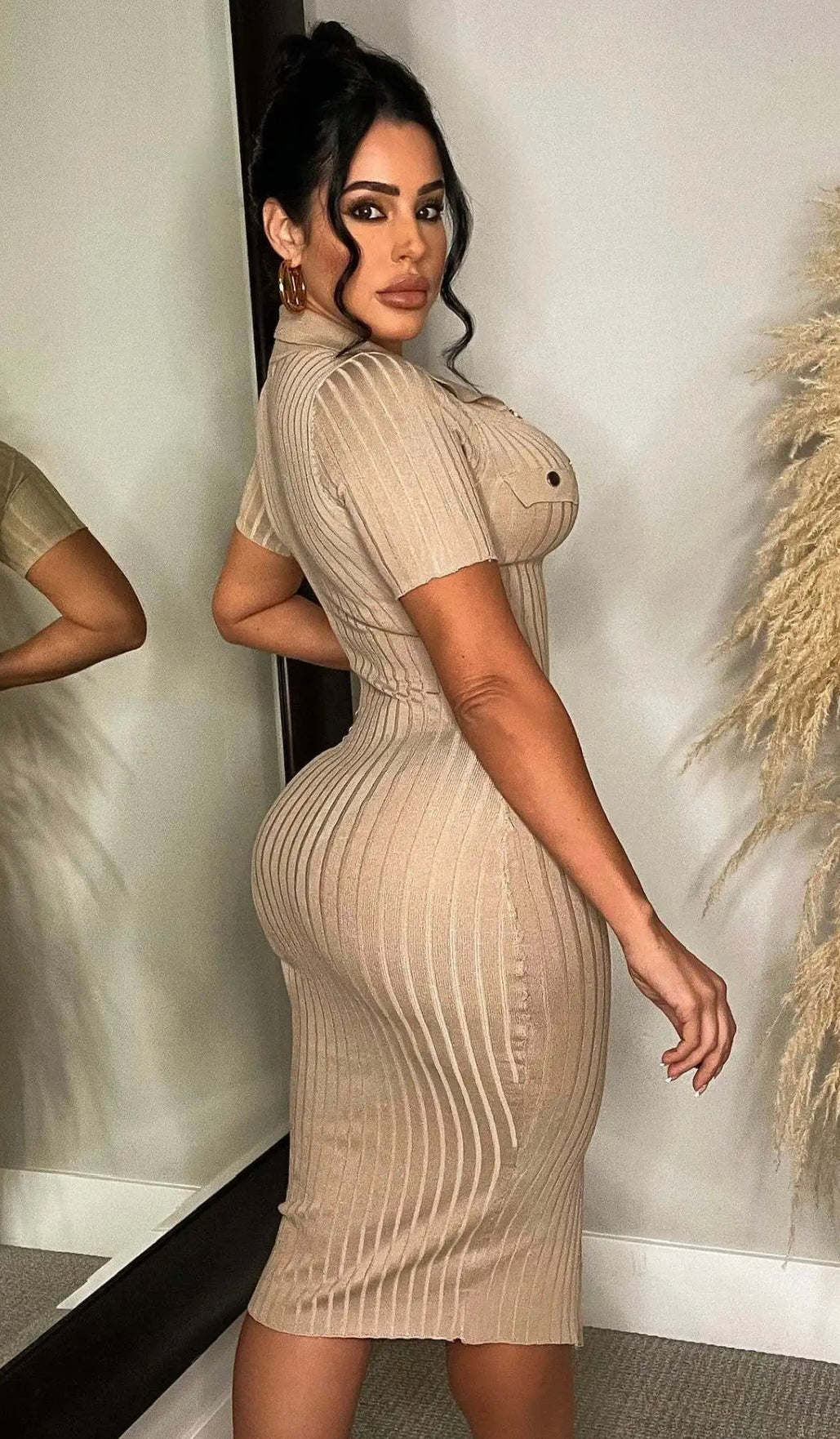 Knee Length Body Con Dress